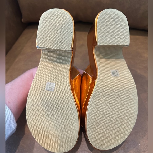 Anthropologie Matisse Terry Platform Sandals in Metallic Orange women’s size 7 - Picture 8 of 8